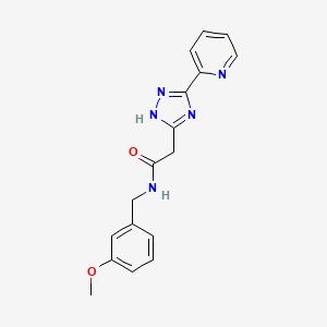 molecular formula C17H17N5O2 B11191516 N-(3-methoxybenzyl)-2-[3-(pyridin-2-yl)-1H-1,2,4-triazol-5-yl]acetamide 
