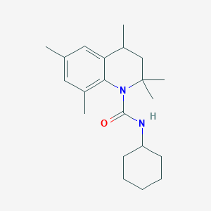 molecular formula C21H32N2O B11191525 N-cyclohexyl-2,2,4,6,8-pentamethyl-3,4-dihydroquinoline-1(2H)-carboxamide 