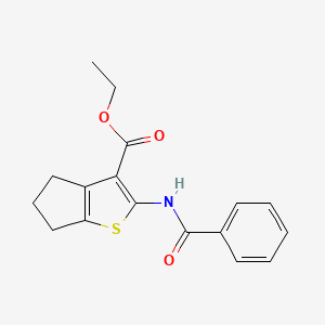 molecular formula C17H17NO3S B11191601 Ethyl 2-(benzoylamino)-5,6-dihydro-4H-cyclopenta[b]thiophene-3-carboxylate 