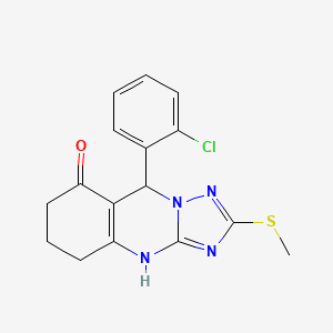 molecular formula C16H15ClN4OS B11191675 9-(2-chlorophenyl)-2-(methylsulfanyl)-5,6,7,9-tetrahydro[1,2,4]triazolo[5,1-b]quinazolin-8(4H)-one 