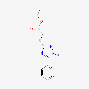 molecular formula C12H13N3O2S B11191789 ethyl [(5-phenyl-4H-1,2,4-triazol-3-yl)sulfanyl]acetate 