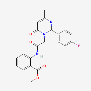 molecular formula C21H18FN3O4 B11191879 methyl 2-({[2-(4-fluorophenyl)-4-methyl-6-oxopyrimidin-1(6H)-yl]acetyl}amino)benzoate 