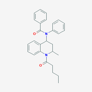 molecular formula C28H30N2O2 B11191899 N-(2-Methyl-1-pentanoyl-1,2,3,4-tetrahydro-quinolin-4-yl)-N-phenyl-benzamide 