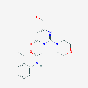 molecular formula C20H26N4O4 B11191943 N-(2-ethylphenyl)-2-[4-(methoxymethyl)-2-(morpholin-4-yl)-6-oxopyrimidin-1(6H)-yl]acetamide 