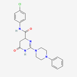 molecular formula C21H22ClN5O2 B11191951 N-(4-chlorophenyl)-6-oxo-2-(4-phenylpiperazin-1-yl)-3,4,5,6-tetrahydropyrimidine-4-carboxamide 