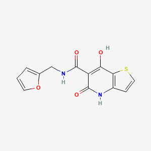 molecular formula C13H10N2O4S B11191983 N-(furan-2-ylmethyl)-7-hydroxy-5-oxo-4,5-dihydrothieno[3,2-b]pyridine-6-carboxamide 