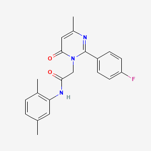 molecular formula C21H20FN3O2 B11192218 N-(2,5-dimethylphenyl)-2-[2-(4-fluorophenyl)-4-methyl-6-oxopyrimidin-1(6H)-yl]acetamide 