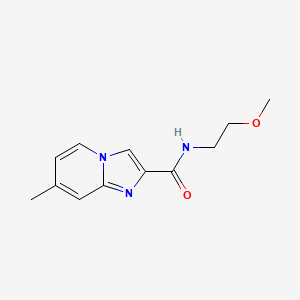 molecular formula C12H15N3O2 B11192259 N-(2-methoxyethyl)-7-methylimidazo[1,2-a]pyridine-2-carboxamide 