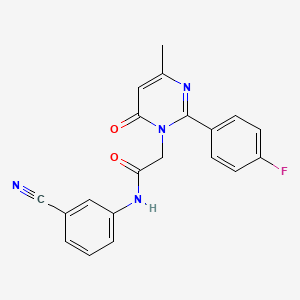 molecular formula C20H15FN4O2 B11192384 N-(3-cyanophenyl)-2-[2-(4-fluorophenyl)-4-methyl-6-oxopyrimidin-1(6H)-yl]acetamide 