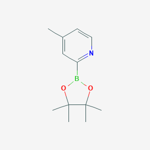 molecular formula C12H18BNO2 B111924 4-Methyl-2-(4,4,5,5-tetramethyl-1,3,2-dioxaborolan-2-yl)pyridine CAS No. 1236119-88-2