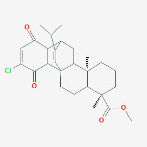 molecular formula C27H35ClO4 B11192701 Methyl rel-(7R,10AR)-3-chloro-13-isopropyl-7,10A-dimethyl-1,4-dioxo-4,4A,5,6,6A,7,8,9,10,10A,10B,11,12,12A-tetradecahydro-1H-4B,12-ethenochrysene-7-carboxylate 