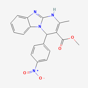 molecular formula C19H16N4O4 B11192728 Methyl 2-methyl-4-(4-nitrophenyl)-1,4-dihydropyrimido[1,2-a]benzimidazole-3-carboxylate 