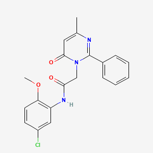 molecular formula C20H18ClN3O3 B11192747 N-(5-chloro-2-methoxyphenyl)-2-(4-methyl-6-oxo-2-phenylpyrimidin-1(6H)-yl)acetamide 