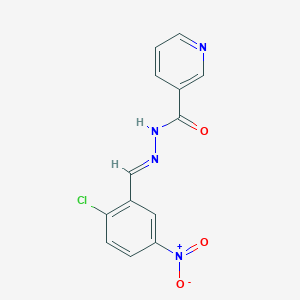 molecular formula C13H9ClN4O3 B11192756 N'-[(E)-(2-chloro-5-nitrophenyl)methylidene]pyridine-3-carbohydrazide 