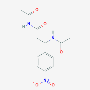 molecular formula C13H15N3O5 B11192962 N-acetyl-3-(acetylamino)-3-(4-nitrophenyl)propanamide 