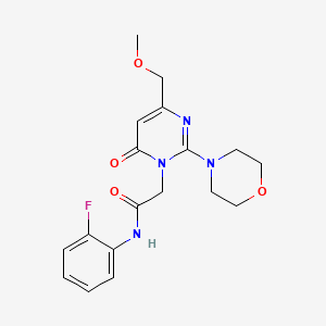 molecular formula C18H21FN4O4 B11193054 N-(2-fluorophenyl)-2-[4-(methoxymethyl)-2-(morpholin-4-yl)-6-oxopyrimidin-1(6H)-yl]acetamide 