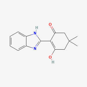 molecular formula C15H16N2O2 B11193074 2-(1,3-dihydro-2H-benzimidazol-2-ylidene)-5,5-dimethylcyclohexane-1,3-dione 