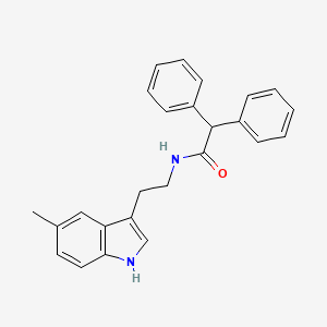 molecular formula C25H24N2O B11193110 N-[2-(5-methyl-1H-indol-3-yl)ethyl]-2,2-diphenylacetamide 