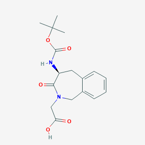 molecular formula C17H22N2O5 B111932 (S)-Boc-4-amino-2-carboxymethyl-1,3,4,5-tetrahydro-2H-[2]-benzazepin-3-one CAS No. 148842-86-8