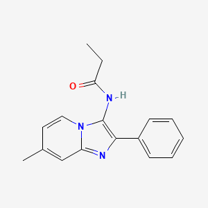 molecular formula C17H17N3O B11193759 N-(7-methyl-2-phenylimidazo[1,2-a]pyridin-3-yl)propanamide 