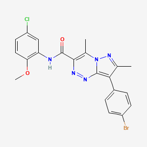 molecular formula C21H17BrClN5O2 B11193876 8-(4-bromophenyl)-N-(5-chloro-2-methoxyphenyl)-4,7-dimethylpyrazolo[5,1-c][1,2,4]triazine-3-carboxamide 