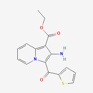 molecular formula C16H14N2O3S B11193903 Ethyl 2-amino-3-(2-thienylcarbonyl)-1-indolizinecarboxylate 