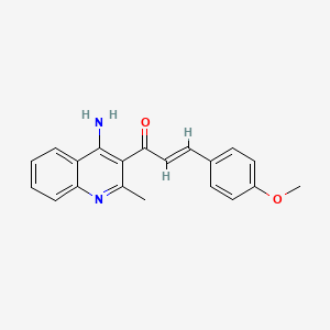 molecular formula C20H18N2O2 B11194013 (2E)-1-(4-amino-2-methylquinolin-3-yl)-3-(4-methoxyphenyl)prop-2-en-1-one 