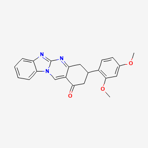 molecular formula C22H19N3O3 B11194063 3-(2,4-dimethoxyphenyl)-3,4-dihydrobenzimidazo[2,1-b]quinazolin-1(2H)-one 