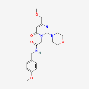 molecular formula C20H26N4O5 B11194071 N-(4-methoxybenzyl)-2-[4-(methoxymethyl)-2-(morpholin-4-yl)-6-oxopyrimidin-1(6H)-yl]acetamide 