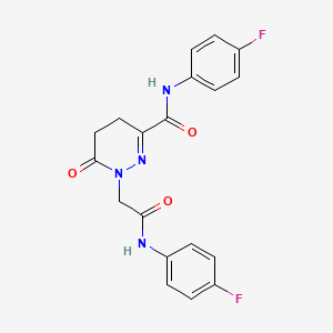 molecular formula C19H16F2N4O3 B11194188 N-(4-fluorophenyl)-1-{2-[(4-fluorophenyl)amino]-2-oxoethyl}-6-oxo-1,4,5,6-tetrahydropyridazine-3-carboxamide 