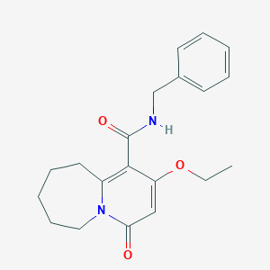 molecular formula C20H24N2O3 B11194485 N-benzyl-2-ethoxy-4-oxo-4,6,7,8,9,10-hexahydropyrido[1,2-a]azepine-1-carboxamide 