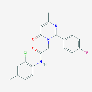 molecular formula C20H17ClFN3O2 B11194543 N-(2-chloro-4-methylphenyl)-2-[2-(4-fluorophenyl)-4-methyl-6-oxopyrimidin-1(6H)-yl]acetamide 