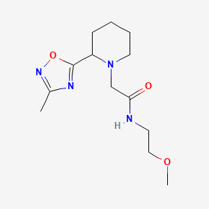 molecular formula C13H22N4O3 B11194554 N-(2-methoxyethyl)-2-[2-(3-methyl-1,2,4-oxadiazol-5-yl)piperidin-1-yl]acetamide 