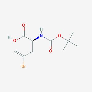 molecular formula C10H16BrNO4 B111948 (S)-4-Bromo-2-((tert-butoxycarbonyl)amino)pent-4-enoic acid CAS No. 151215-34-8