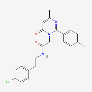 molecular formula C21H19ClFN3O2 B11194849 N-[2-(4-chlorophenyl)ethyl]-2-[2-(4-fluorophenyl)-4-methyl-6-oxopyrimidin-1(6H)-yl]acetamide 