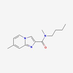 molecular formula C14H19N3O B11194892 N-butyl-N,7-dimethylimidazo[1,2-a]pyridine-2-carboxamide 