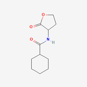 molecular formula C11H17NO3 B11195124 N-(2-Oxooxolan-3-YL)cyclohexanecarboxamide 
