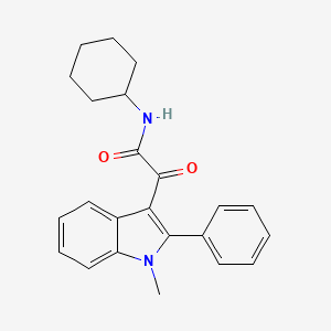 molecular formula C23H24N2O2 B11195645 N-cyclohexyl-2-(1-methyl-2-phenyl-1H-indol-3-yl)-2-oxoacetamide 