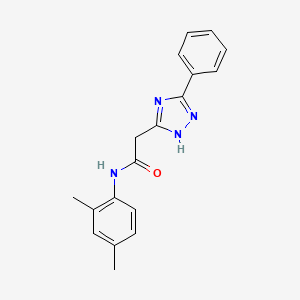 molecular formula C18H18N4O B11195676 N-(2,4-dimethylphenyl)-2-(3-phenyl-1H-1,2,4-triazol-5-yl)acetamide 