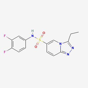 molecular formula C14H12F2N4O2S B11195870 N-(3,4-difluorophenyl)-3-ethyl[1,2,4]triazolo[4,3-a]pyridine-6-sulfonamide 