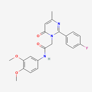 molecular formula C21H20FN3O4 B11196028 N-(3,4-dimethoxyphenyl)-2-[2-(4-fluorophenyl)-4-methyl-6-oxopyrimidin-1(6H)-yl]acetamide 