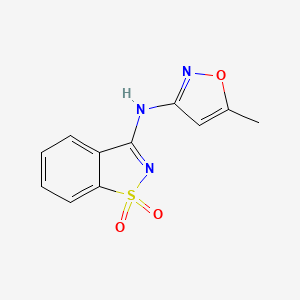 molecular formula C11H9N3O3S B11196382 N-(5-methyl-1,2-oxazol-3-yl)-1,2-benzothiazol-3-amine 1,1-dioxide 