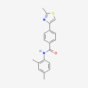 molecular formula C19H18N2OS B11196475 N-(2,4-dimethylphenyl)-4-(2-methyl-1,3-thiazol-4-yl)benzamide 