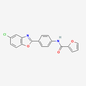 molecular formula C18H11ClN2O3 B11196867 N-[4-(5-chloro-1,3-benzoxazol-2-yl)phenyl]furan-2-carboxamide 