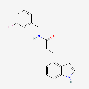 molecular formula C18H17FN2O B11196886 N-[(3-Fluorophenyl)methyl]-3-(1H-indol-4-YL)propanamide 
