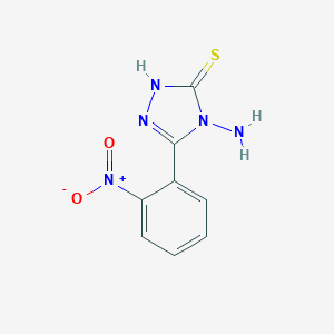 molecular formula C8H7N5O2S B111969 4-Amino-5-(2-nitro-phenyl)-4h-[1,2,4]triazole-3-thiol CAS No. 154016-23-6
