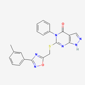 molecular formula C21H16N6O2S B11196966 2-chloro-N-(2,5-dimethoxybenzyl)-5-(pyrrolidin-1-ylsulfonyl)benzamide 