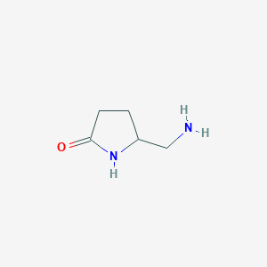 molecular formula C5H10N2O B111971 5-(Aminomethyl)pyrrolidin-2-one CAS No. 154148-69-3