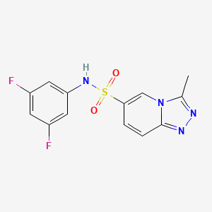 molecular formula C13H10F2N4O2S B11197104 N-(3,5-difluorophenyl)-3-methyl[1,2,4]triazolo[4,3-a]pyridine-6-sulfonamide 