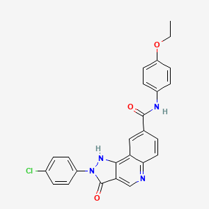 molecular formula C25H19ClN4O3 B11197171 Ethyl 3-{[4-(3-piperidin-1-ylpyrazin-2-yl)benzoyl]amino}benzoate 